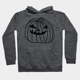 Big Halloween Horror Pumpkin Outline Hoodie